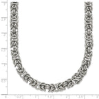 Men's Polished Byzantine Stainless Steel Chain Necklace 6mm