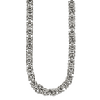 Men's Polished Byzantine Stainless Steel Chain Necklace 8mm