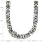 Men's Polished Byzantine Stainless Steel Chain Necklace 8mm