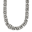 Men's Polished Byzantine Stainless Steel Chain Necklace 8mm