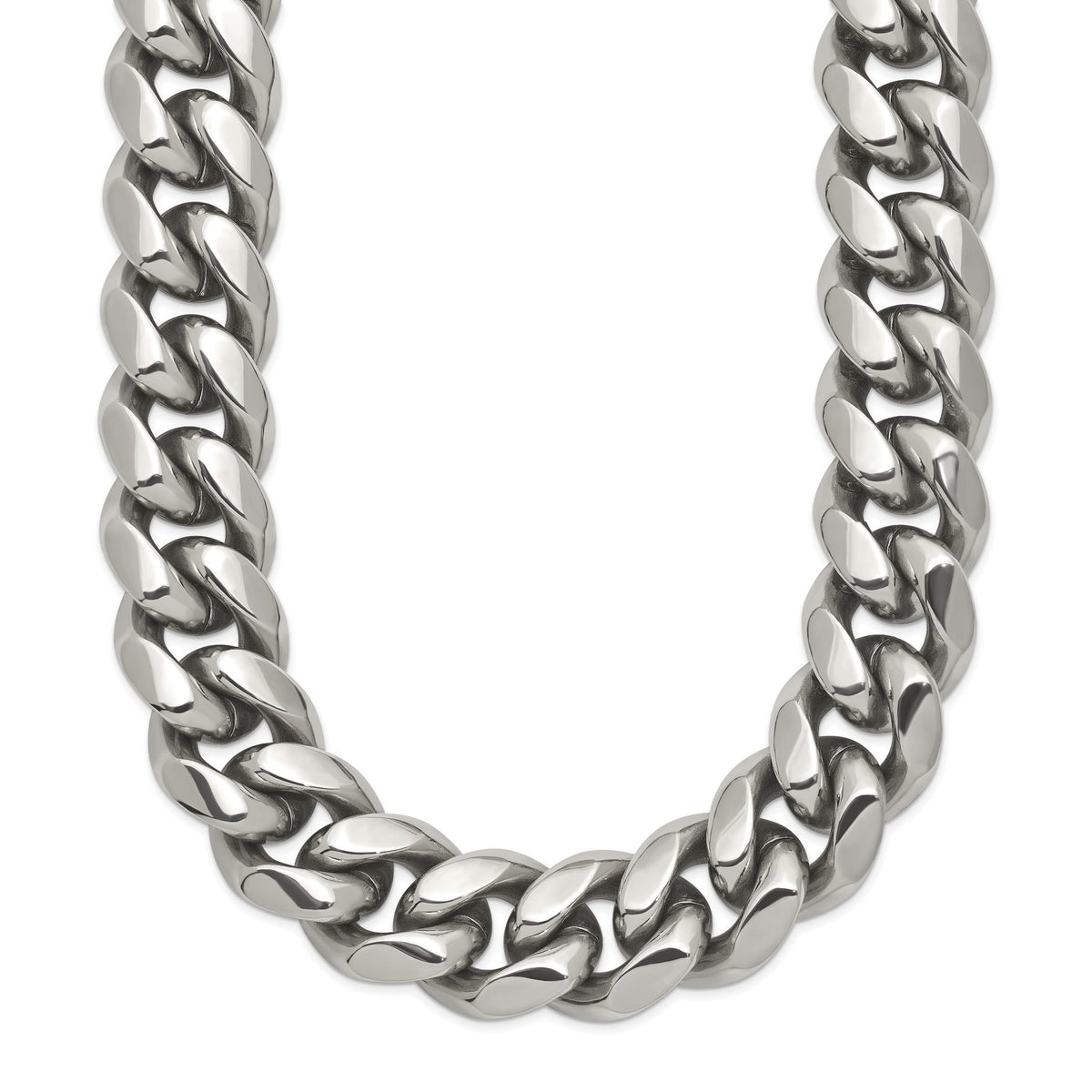 Chisel Men's Curb Chain Necklace in Stainless Steel, 14mm, 24 Inch - Sophia Jewelers Main image