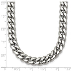 Polished Stainless Steel Curb Chain Necklace 8mm