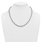 Polished Franco Stainless Steel Chain Necklace 4mm