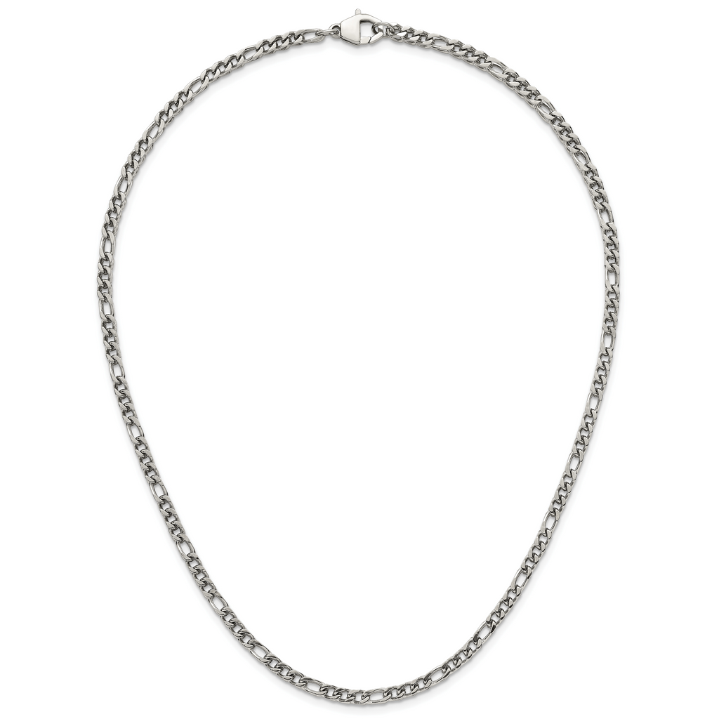 Polished Franco Stainless Steel Chain Necklace 4mm
