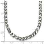 Polished Franco Stainless Steel Chain Necklace 4mm
