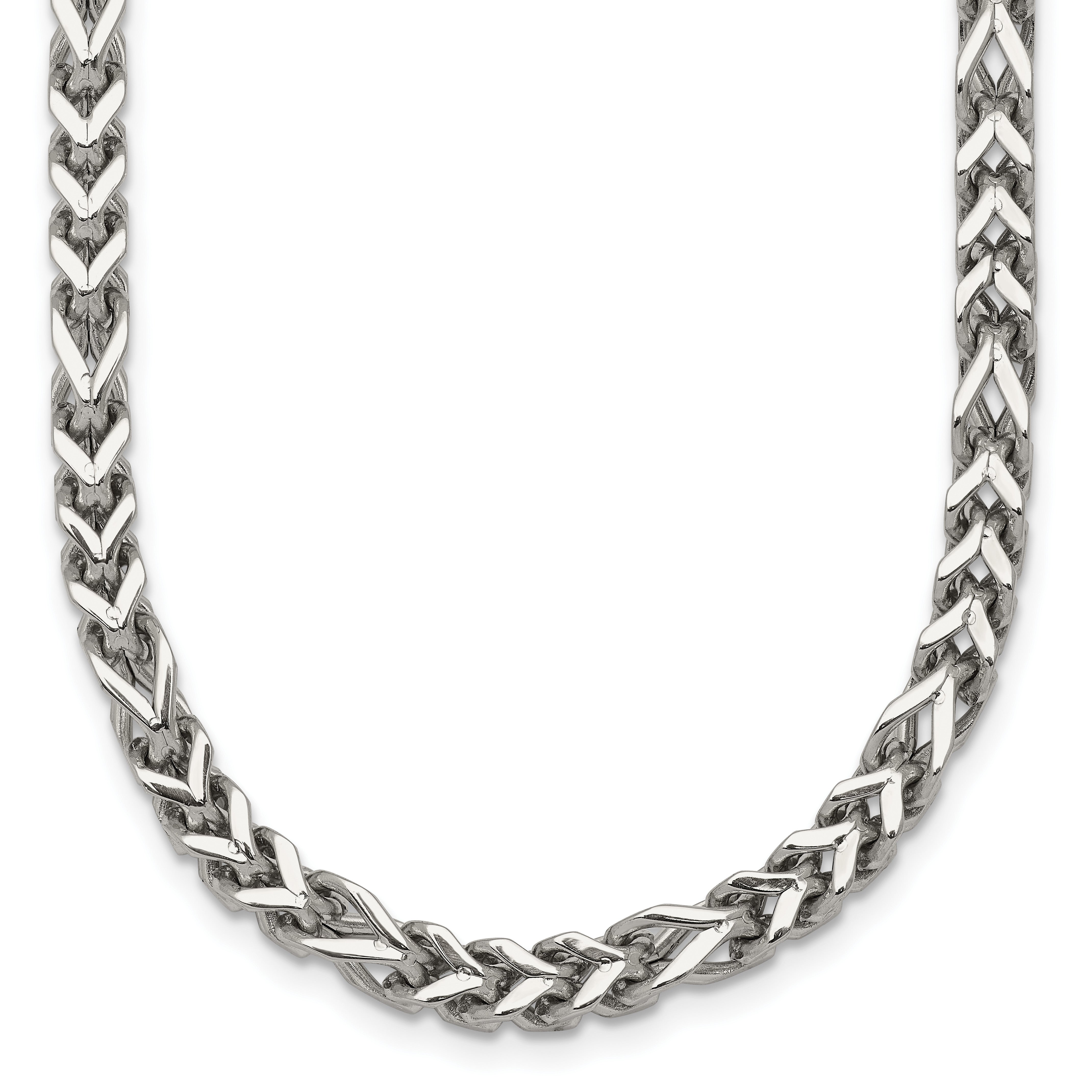 Polished Franco Stainless Steel Chain Necklace 4mm Main image