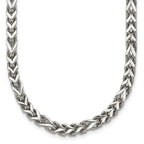 Polished Franco Stainless Steel Chain Necklace 4mm