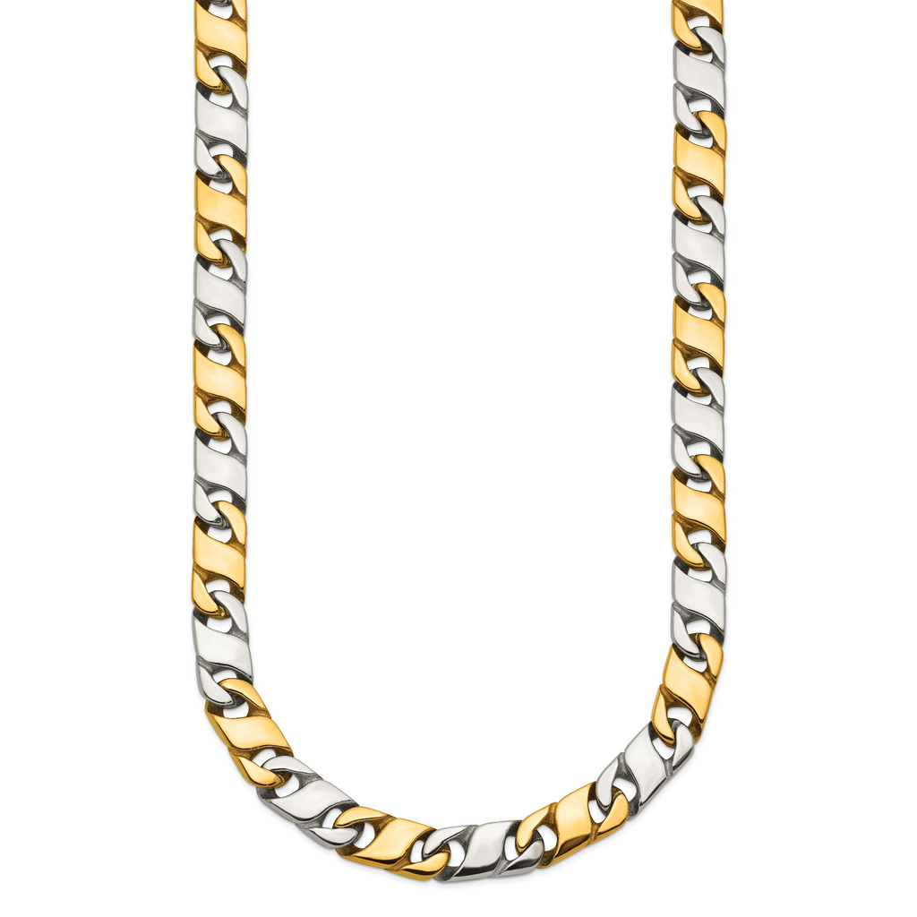 Men's Gold-Tone Polished Infinity Stainless Steel Open Link Chain Necklace 6mm