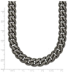 Men's Antiqued Stainless Steel Curb Chain Necklace 10mm