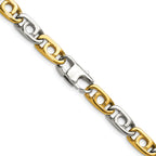 Men's Gold-Tone Polished Anchor Stainless Steel Chain Necklace 6mm