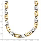 Men's Gold-Tone Polished Anchor Stainless Steel Chain Necklace 6mm