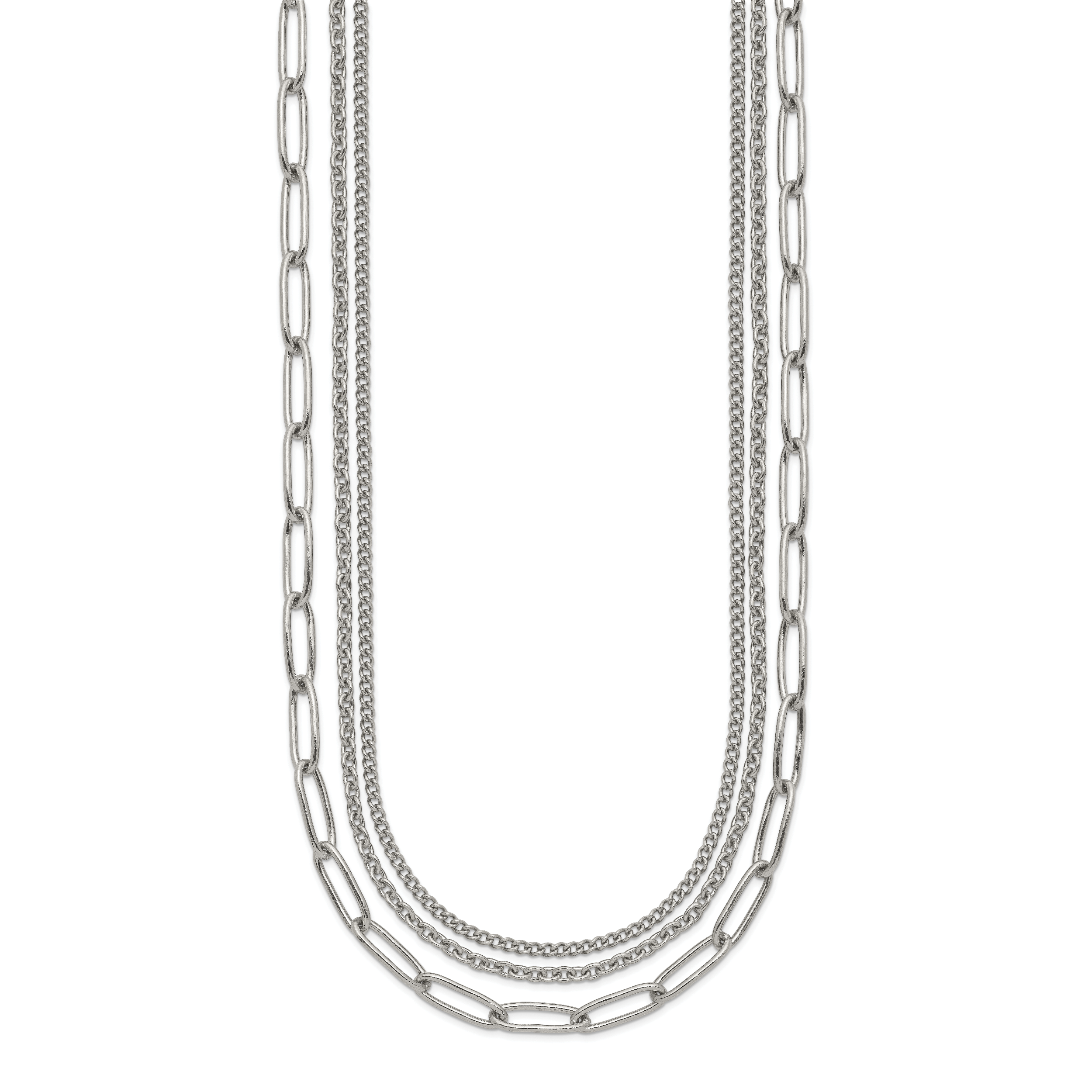 Polished Stainless Steel Necklace 4mm Secondary image