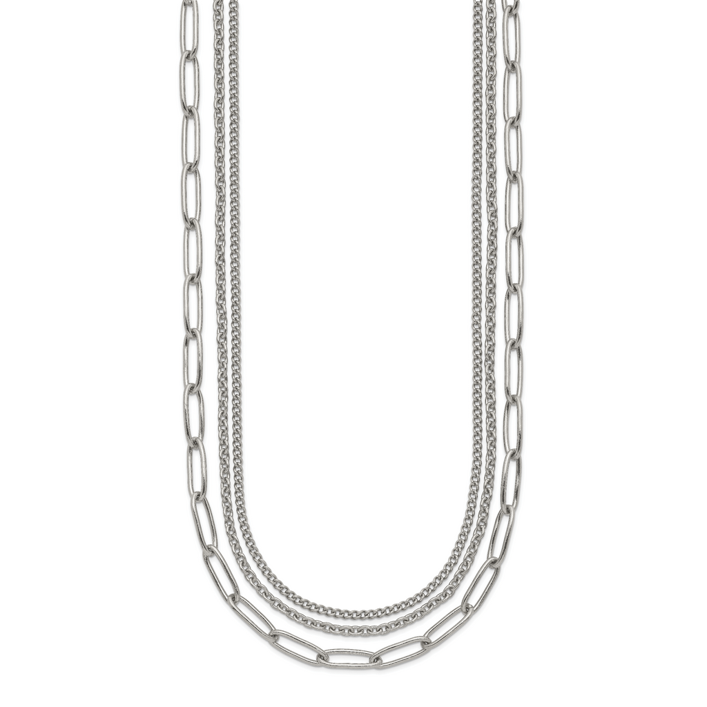 Polished Stainless Steel Necklace 4mm