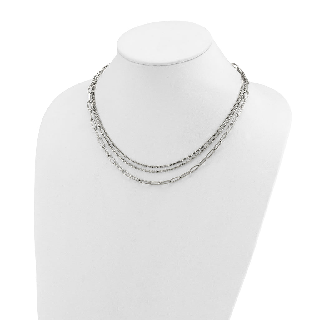 Polished Stainless Steel Necklace 4mm