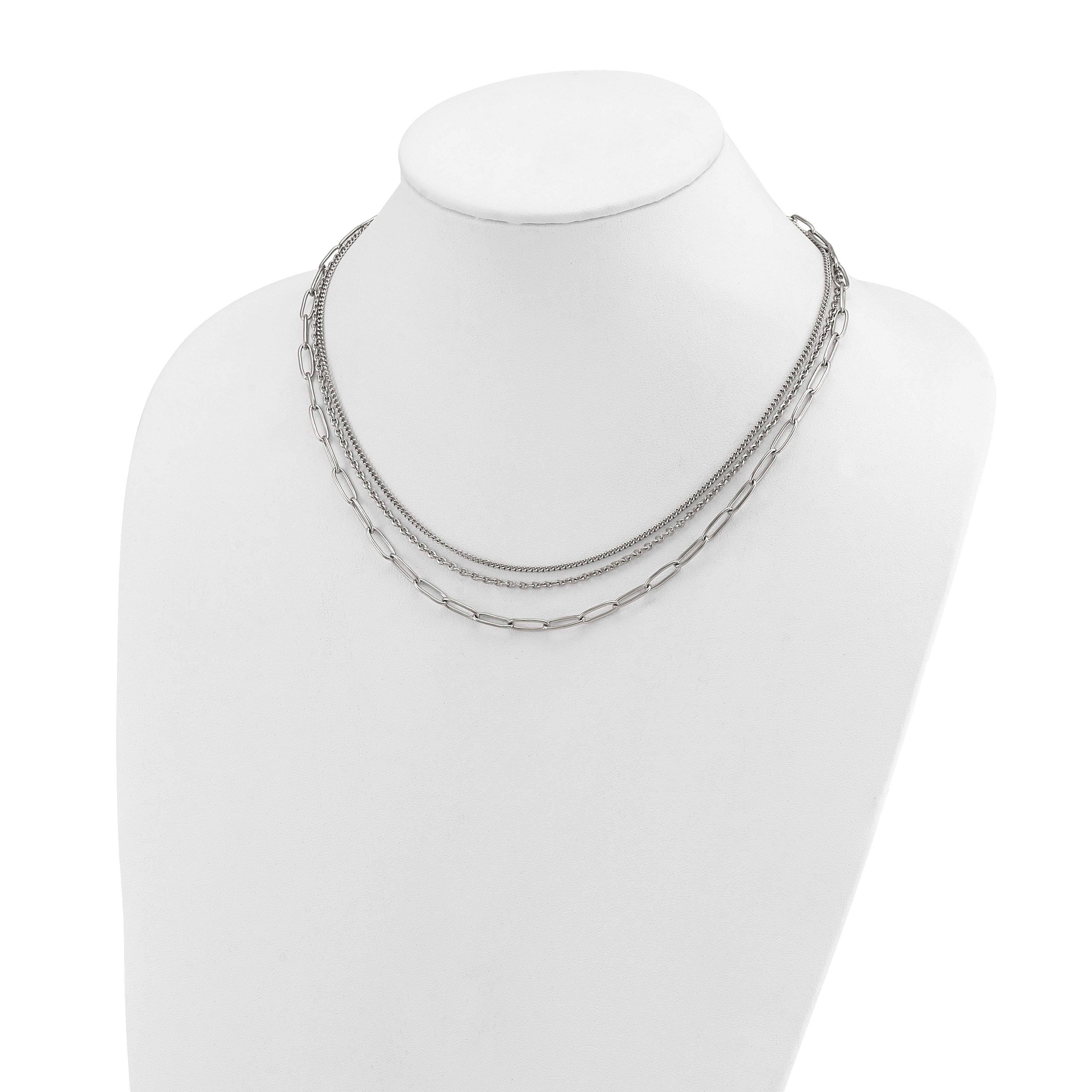 Polished Stainless Steel Necklace 4mm