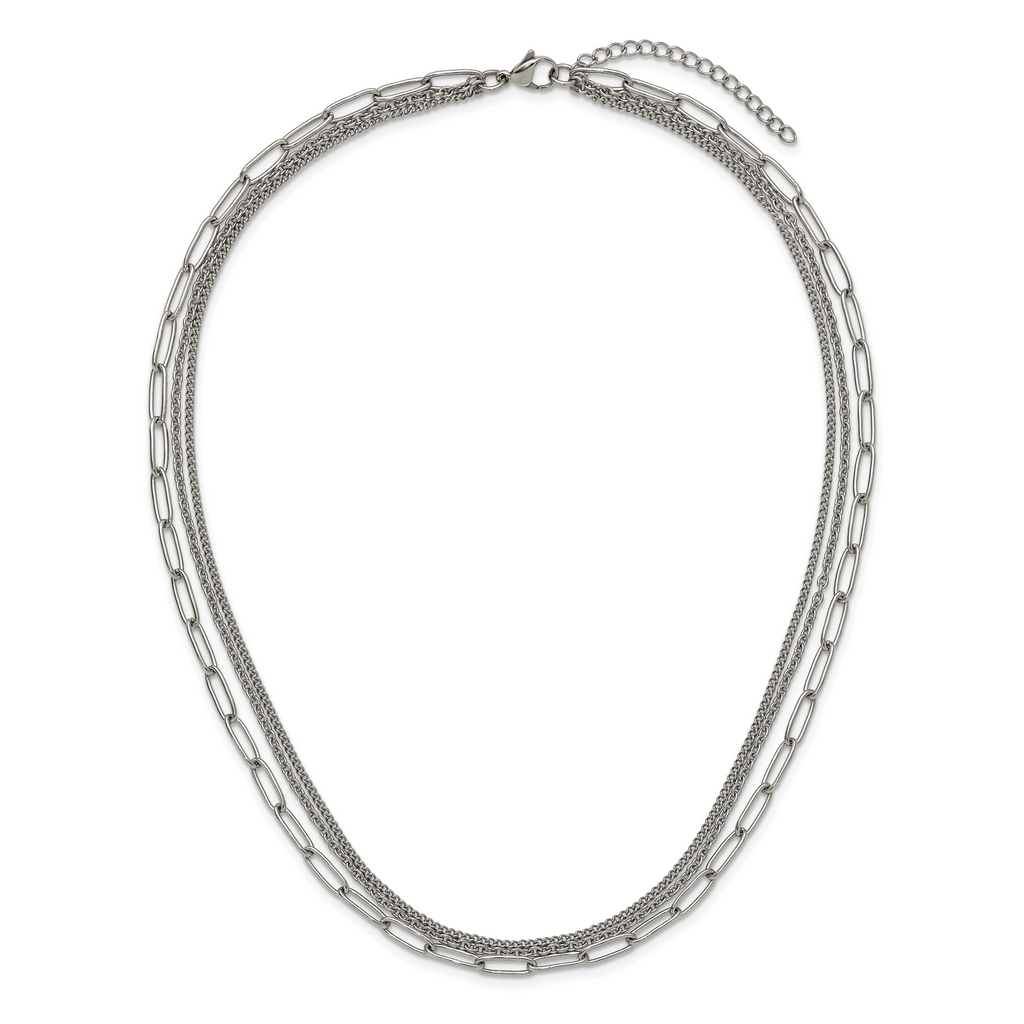 Polished Stainless Steel Necklace 4mm