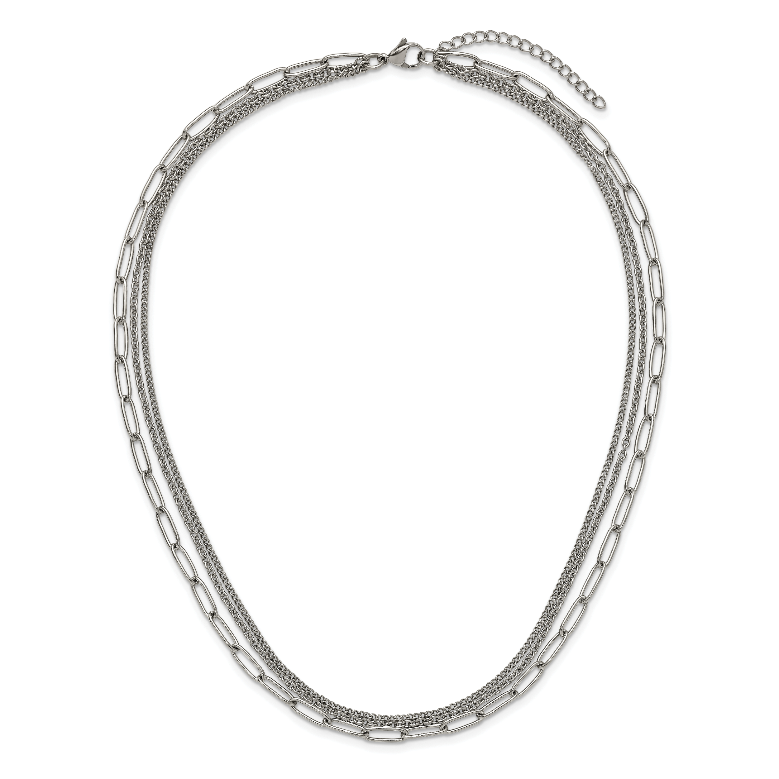 Polished Stainless Steel Necklace 4mm