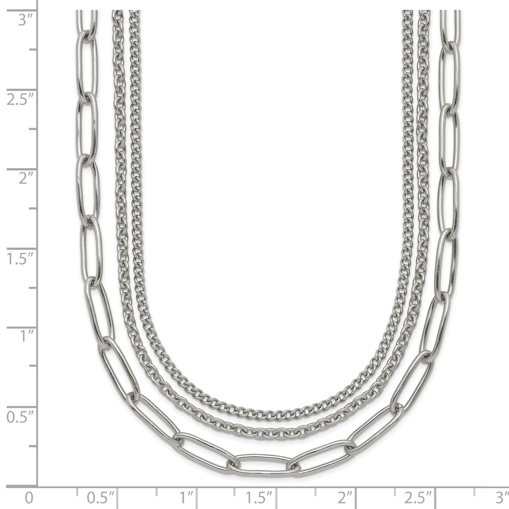 Polished Stainless Steel Necklace 4mm