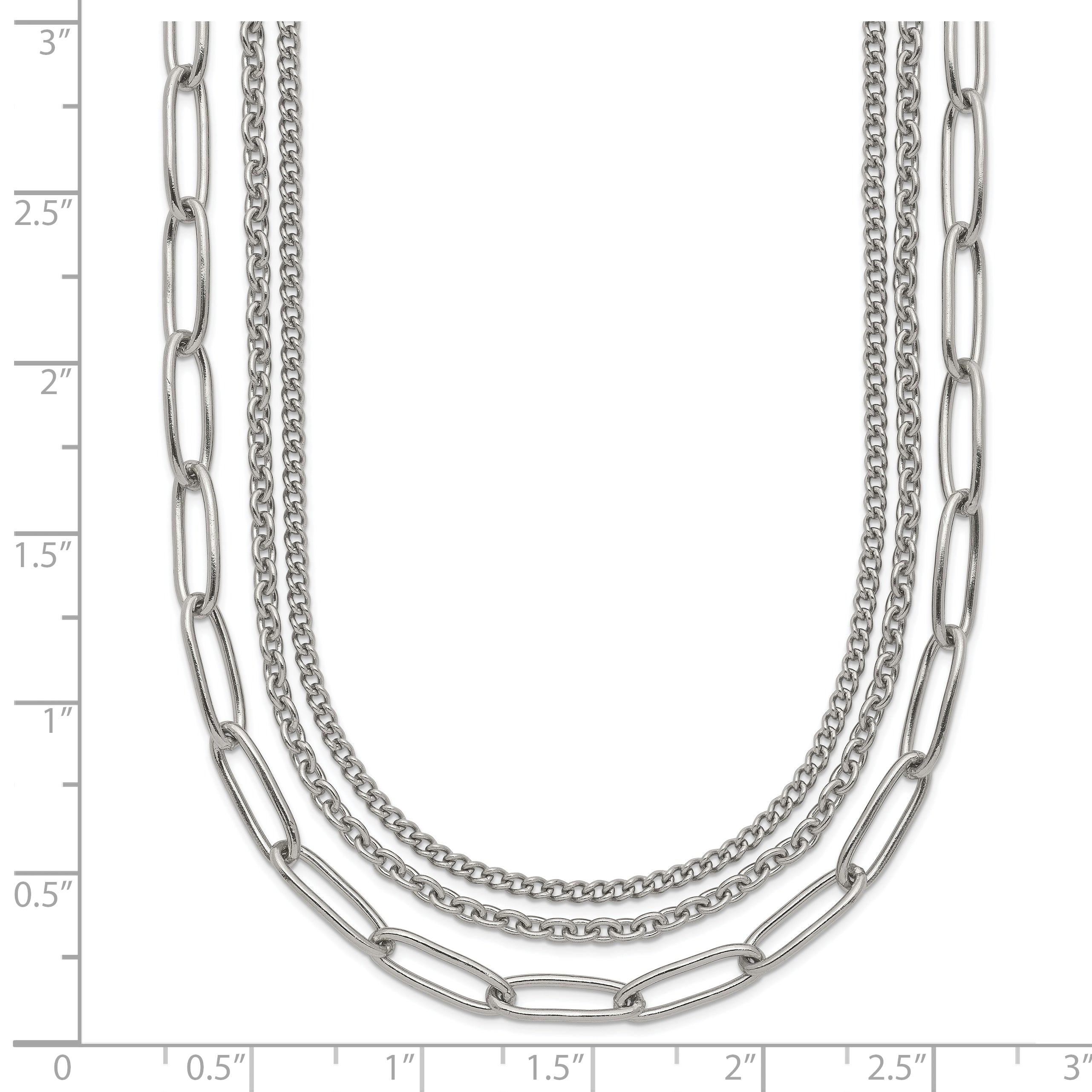 Polished Stainless Steel Necklace 4mm