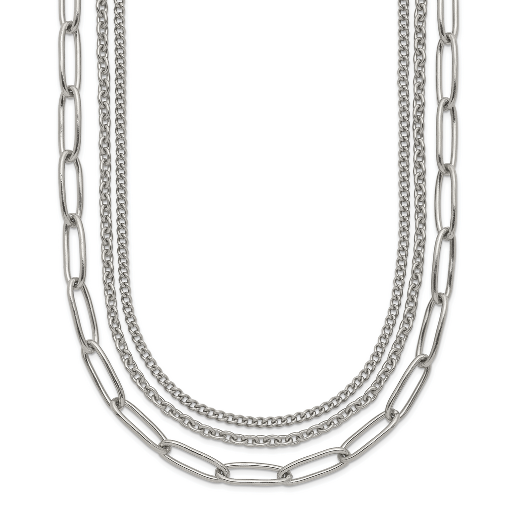 Polished Stainless Steel Necklace 4mm