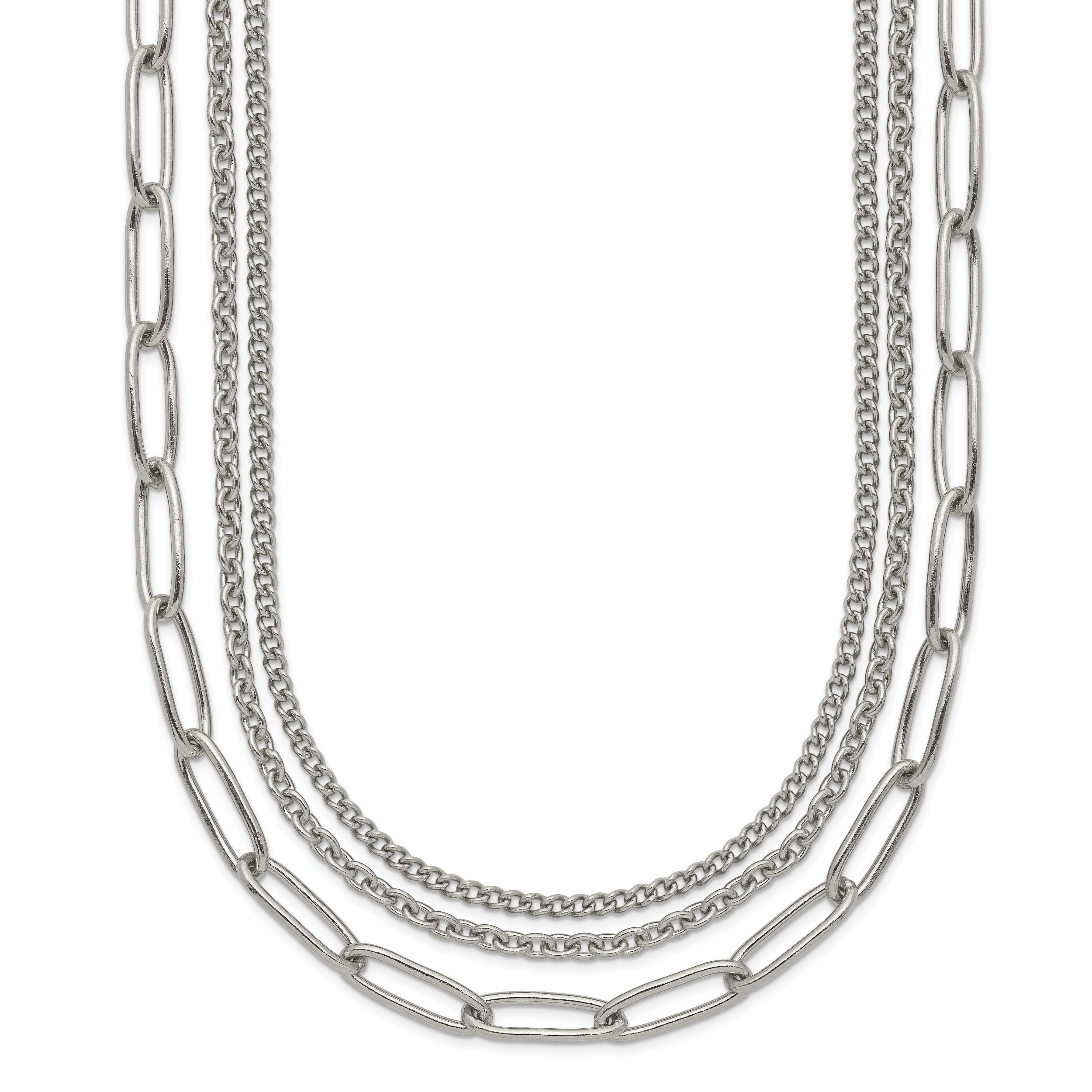 Polished Stainless Steel Necklace 4mm