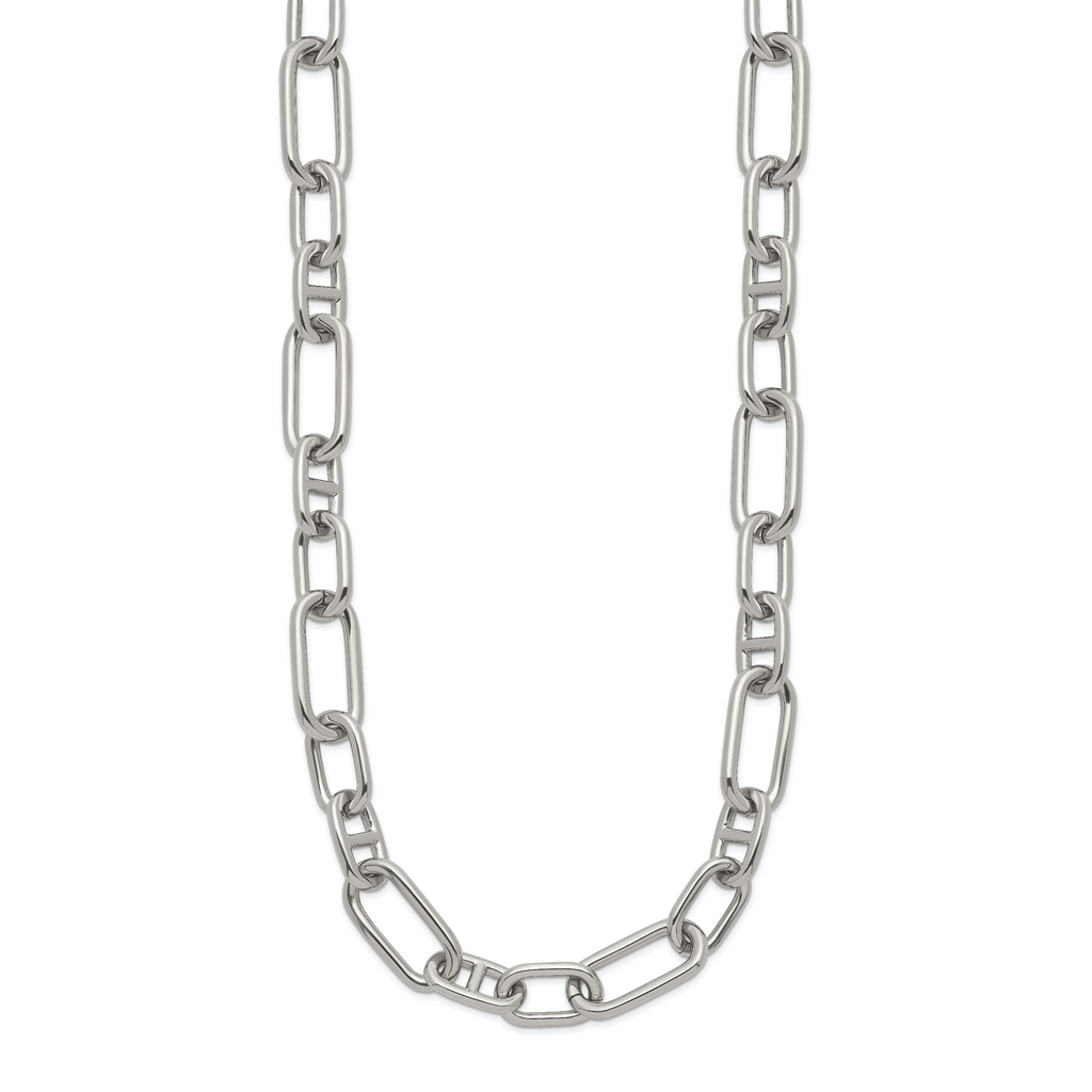Polished Stainless Steel Necklace 9mm
