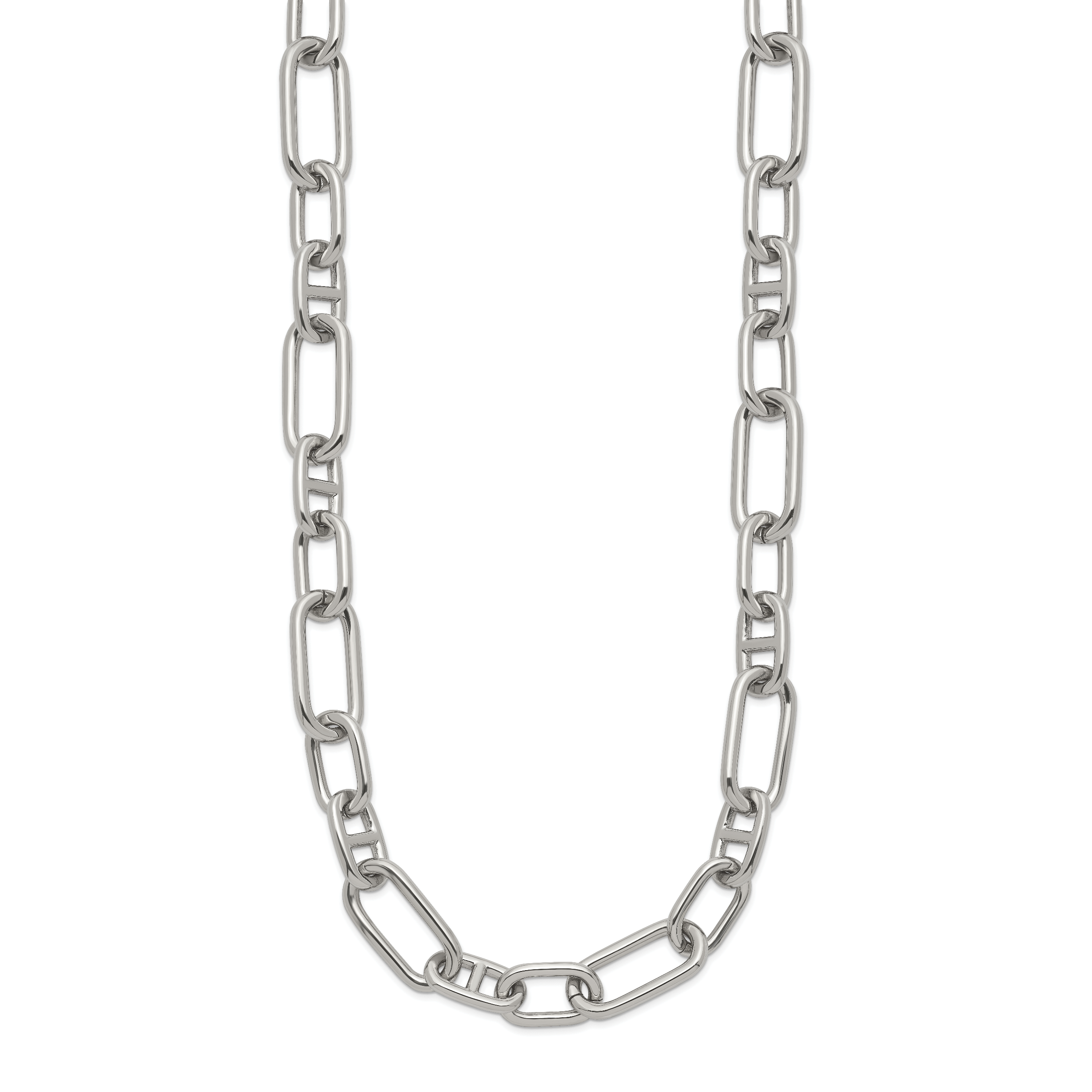 Polished Stainless Steel Necklace 9mm