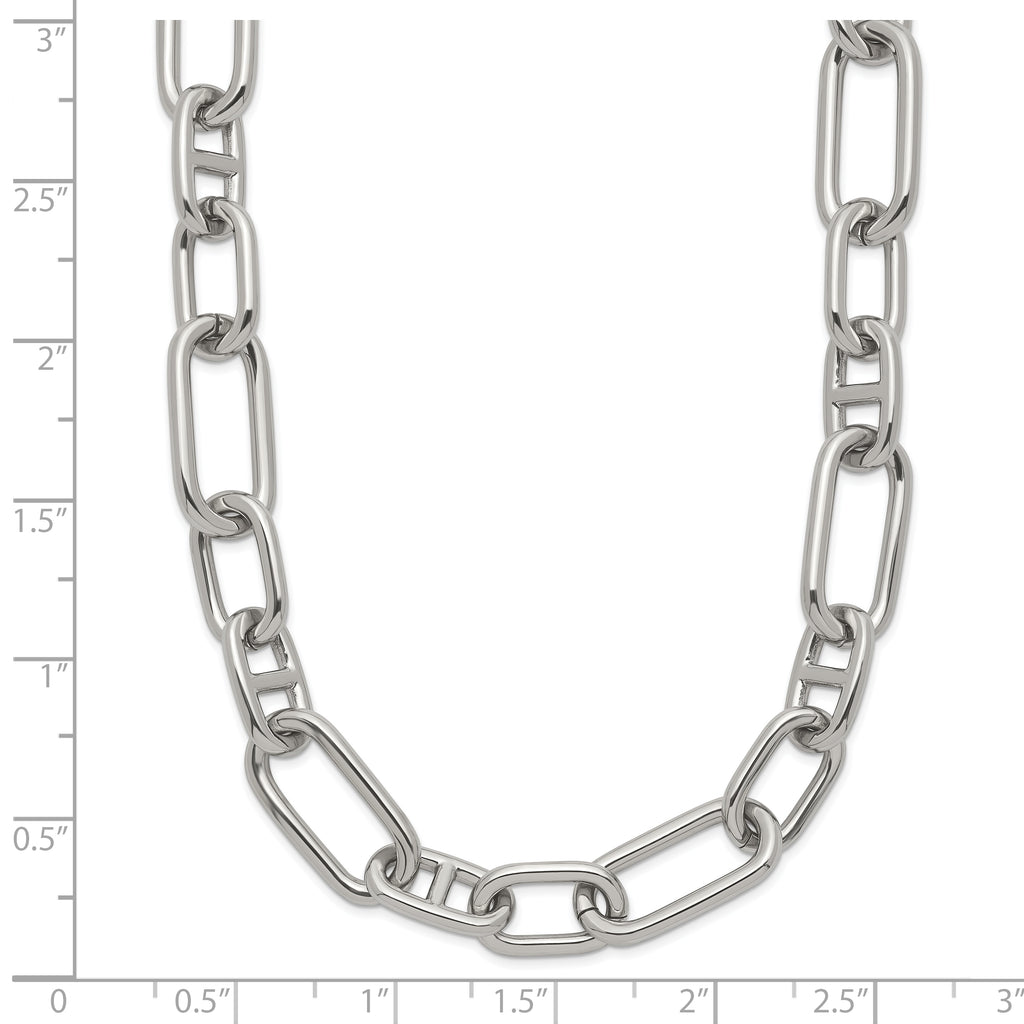 Polished Stainless Steel Necklace 9mm