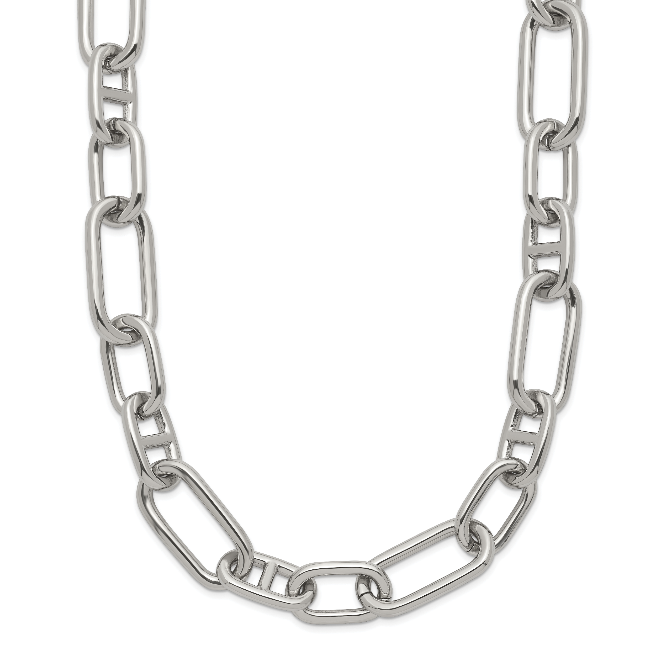 Polished Stainless Steel Necklace 9mm