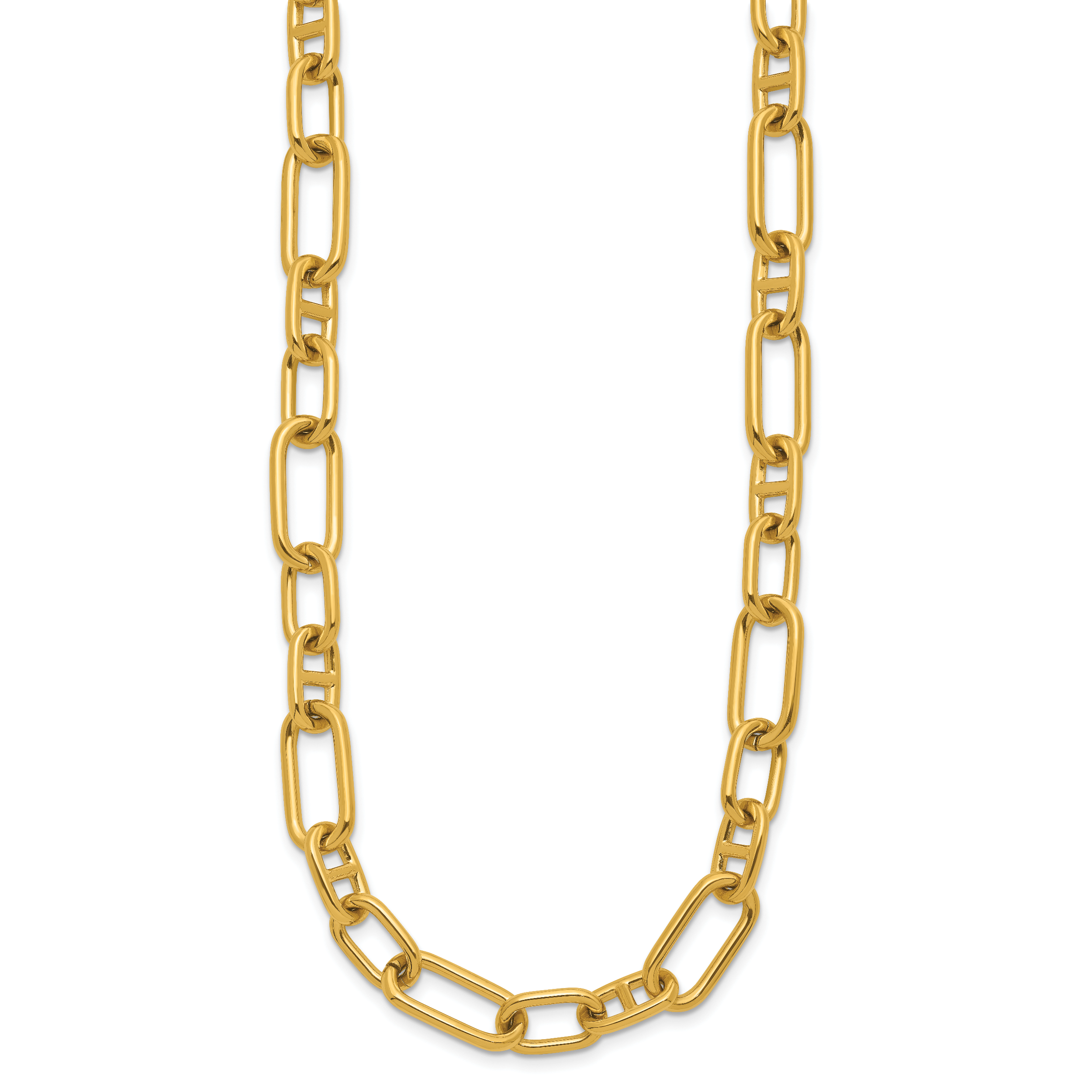 Polished Gold-Tone Stainless Steel Necklace 9mm Secondary image