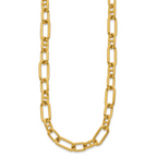 Polished Gold-Tone Stainless Steel Necklace 9mm
