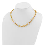 Polished Gold-Tone Stainless Steel Necklace 9mm