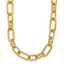 Polished Gold-Tone Stainless Steel Necklace 9mm