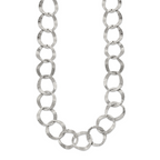 Polished Textured Stainless Steel Necklace 15mm