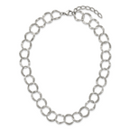 Polished Textured Stainless Steel Necklace 15mm