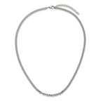 Polished Stainless Steel Curb Chain Necklace 1.8mm