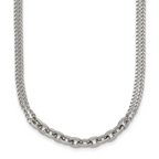 Polished Stainless Steel Curb Chain Necklace 1.8mm