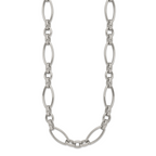 Polished Stainless Steel Open Link Chain Necklace 9.5mm