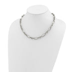Polished Stainless Steel Open Link Chain Necklace 9.5mm