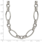 Polished Stainless Steel Open Link Chain Necklace 9.5mm