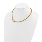 Polished Gold-Tone Stainless Steel Necklace 3mm