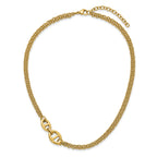 Polished Gold-Tone Stainless Steel Necklace 3mm
