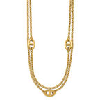 Polished Gold-Tone Stainless Steel Necklace 4mm