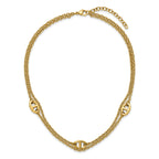 Polished Gold-Tone Stainless Steel Necklace 4mm