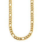 Men's Polished Gold-Tone Stainless Steel Figaro Chain Necklace 1.5mm