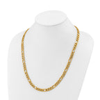 Men's Polished Gold-Tone Stainless Steel Figaro Chain Necklace 1.5mm
