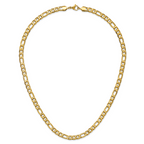Men's Polished Gold-Tone Stainless Steel Figaro Chain Necklace 1.5mm
