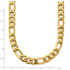 Men's Polished Gold-Tone Stainless Steel Figaro Chain Necklace 1.5mm