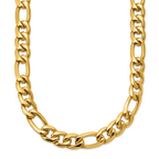 Men's Polished Gold-Tone Stainless Steel Figaro Chain Necklace 1.5mm