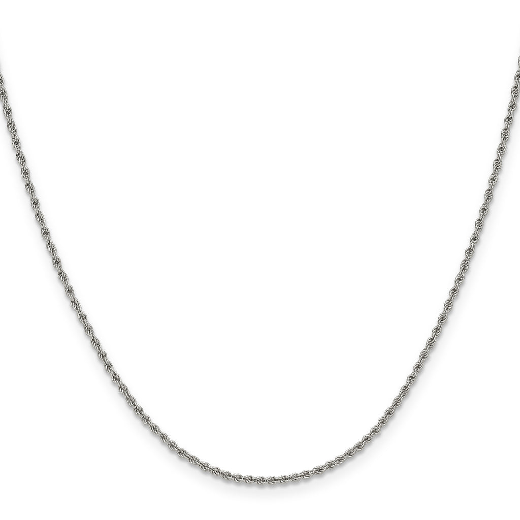 Polished Stainless Steel Rope Chain Necklace 1.5mm